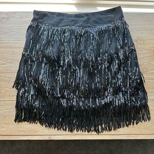 Sparkle fringe skirt